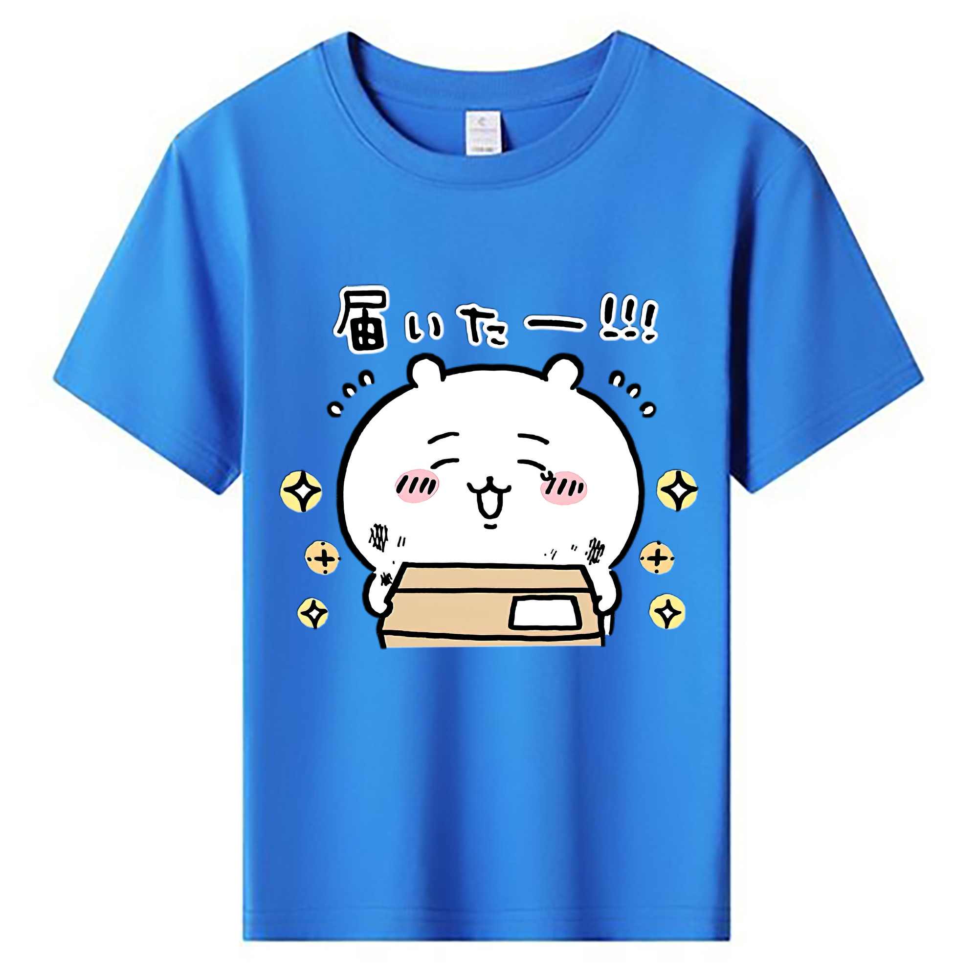 （画像用） ちいかわ ちいかわ Chii-kawa chiikawa 綿100％キッズTシャツ（フロントプリント）